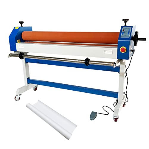 PreAsion 51 Inch Electric Manual Cold Roll Laminating Machine with Film - Commercial Grade