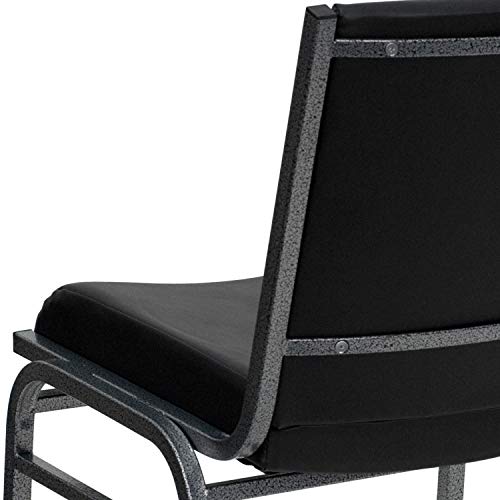 Flash Furniture 4 Pack HERCULES Series Black Vinyl Stack Chair