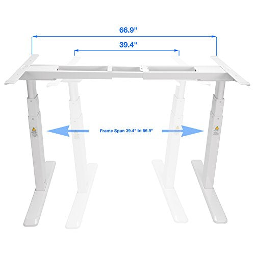 Rosewill Electric Standing Desk Frame & Wood Table Top w/Height Adjustable Sit Stand Modes, Silent Dual Motors, Memory Settings, Sturdy & Supports up to 220 lbs, Easy Assembly - RSD10