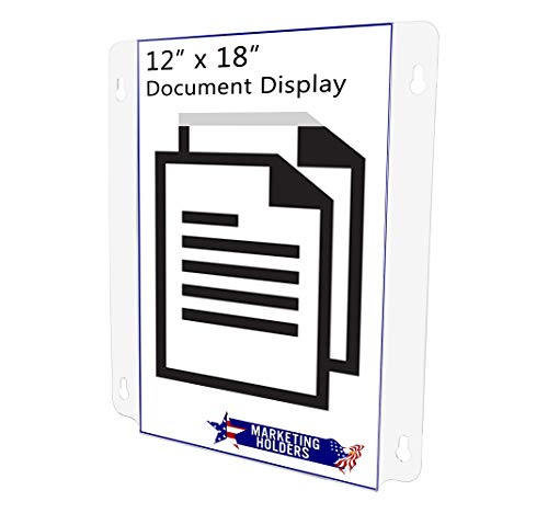 Marketing Holders 12" W x 18" H Window Sign Mount Signage with Suction Cups Pack of 6 Double-Sided Hours of Operation Announcement Holders