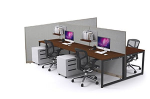 GOF Freestanding T-Shaped Office Partition - Large Fabric Room Divider Panel, 72" D x 96" W x 72" H