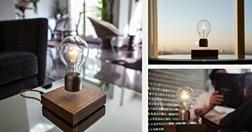 FLYTE Levitating LED Light Bulb with Oak Wood Base