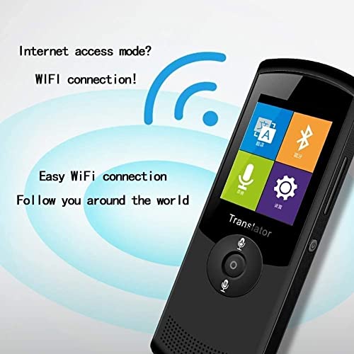 Language Translator Device Two Way Translator 42 Languages Instant Voice Text Photo Translation Black