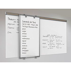 Whiteboard Track System: 6' Track, Sliding Panel and Base Panel