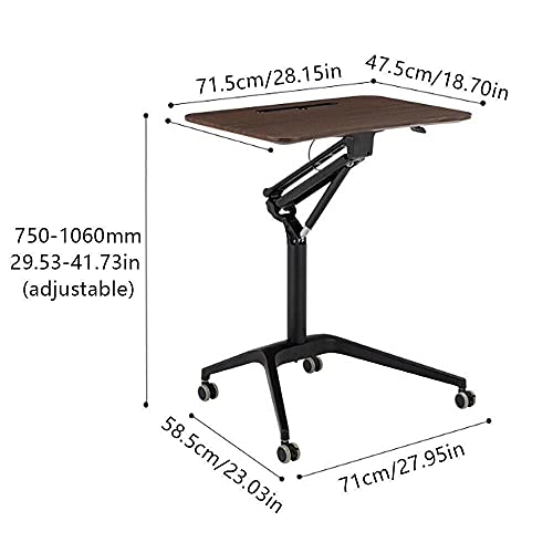 Banl Portable Office Laptop Desk Rolling Adjustable Table Cart Computer Mobile Stand Computer Desk Gaming Desk Standing Desk Monitor Stand Side Table Laptop Stand Office Desk Folding Table Gaming des