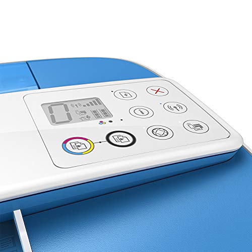 HP DeskJet 3755 Compact All-in-One Wireless Printer with Mobile Printing, HP Instant Ink & Amazon Dash Replenishment ready - Blue Accent (J9V90A) (Renewed)