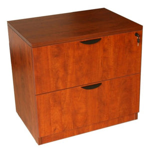 Boss Office Products N112-C 2-Drawer Lateral File in Cherry