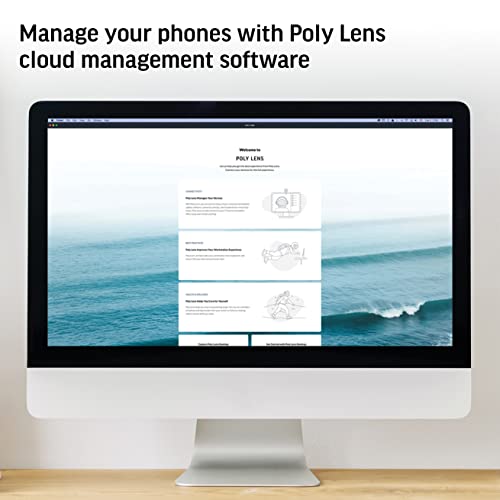 Plantronics Poly CCX 505 Teams Edition Phone with Handset - Wi-Fi Enabled - Acoustic Fence & NoiseBlockAI Technologies - 5' LCD Display - Integrated BT & USB Headset Ports - Works w/Teams (Certified)