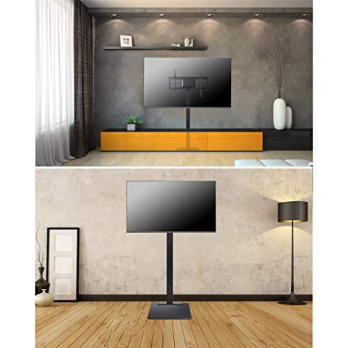 YokIma Universal Floor TV Stand with Swivel Mount for 32-70 Inch TVs, Mobile TV Cart - Black-D