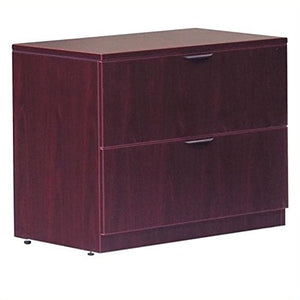 Offices to Go 2 Drawer Lateral Wood File with Lock in Mahogany Finish