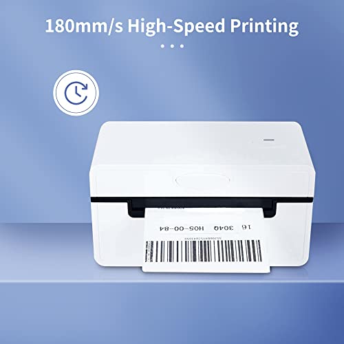 Desktop Thermal Label Printer for 4x6 Shipping Package Label Maker 180mm/s USB BT Thermal Sticker Printer