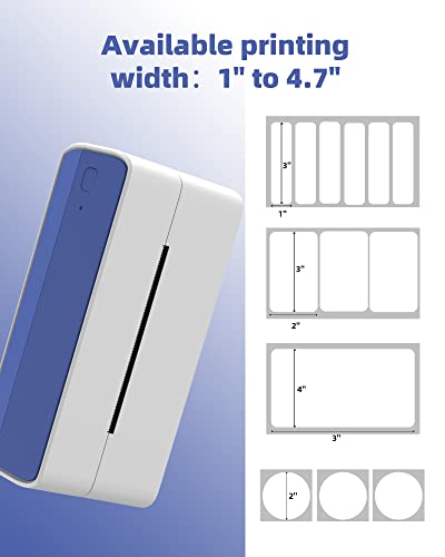 Bluetooth Thermal Label Printer - Wireless Label Printer, Shipping Label Printer Support iPhone, iPad, Android, High Speed Printing, Work with Ebay, Amazon, Etsy, Canva, USPS, UPS