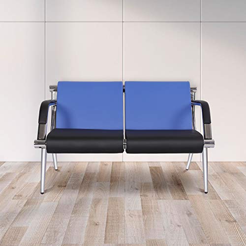 Kintness Office Reception Chair Set PU Leather Waiting Room Bench Visitor Guest Sofa Airport Salon Barber Office Waiting Chair Bank Hall Clinic Chair