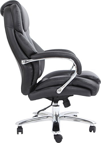 Comfort Products Admiral III Big & Tall Executive Leather Chair, Black