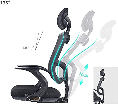 Office Chairs Breathable Mesh Multi-Functional Ergonomic Rotating Recliner