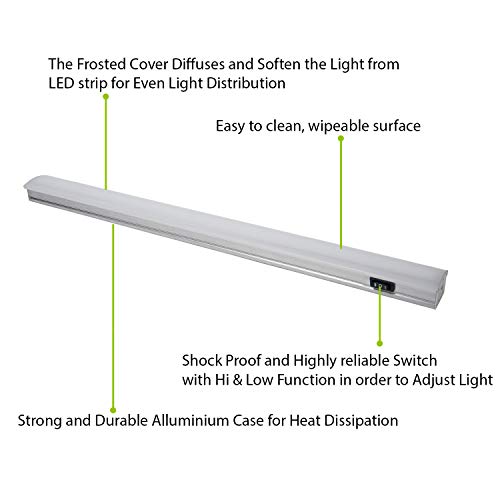 Radionic Hi Tech LED Linkable Under Cabinet Light Fixture - 9-Pack, 19 inch, Cool White, 90+ CRI