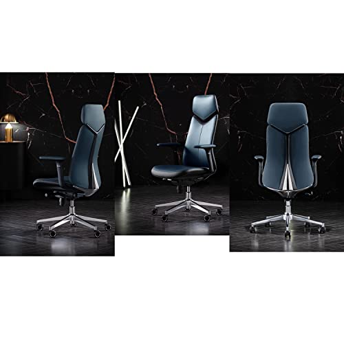 CYXI Office Chair, Adjustable Swivel Executive Boss Chair - Blue