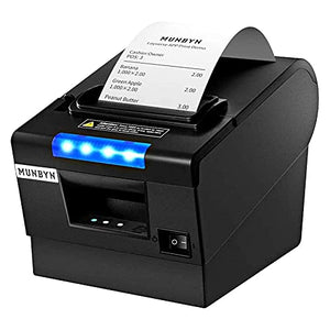 MUNBYN Thermal Receipt Printer and Cash Drawer, 80mm POS Printer with 16" Cash Drawer Register, White