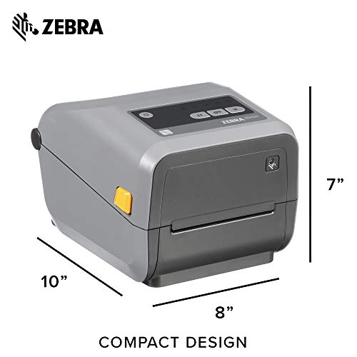 Zebra - ZD420c Ribbon Cartridge Desktop Printer for Labels and Barcodes - Print Width 4 in - 300 dpi - Interface: Wifi, Bluetooth, USB - ZD42043-C01W01EZ