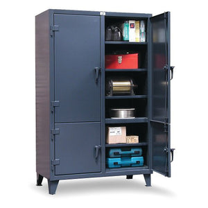 Strong Hold Four-Compartment Cabinet - 48X24x78 - Dark Gray