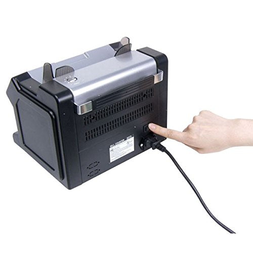 Royal Sovereign High Speed Bill Counter With UV, MG, IR Counterfeit Bill Detector & Front Loader (RBC-3100),Black and Silver
