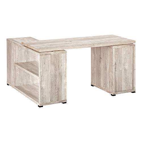 Monarch Specialties L-Shaped Corner Left or Right Facing Home & Office Computer Desk, 60"L, Taupe Reclaimed