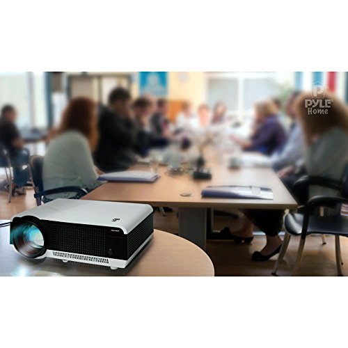 Pyle PRJLE82H LED HD Projector with 1080p Support Built-In Speakers and USB Flash Drive Memory Reader