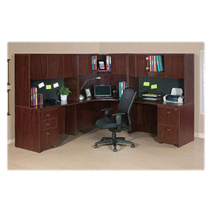 Lorell LLR69388 69000 Series Desk, Mahogany