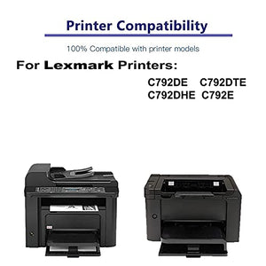 2-Pack (Magenta) Compatible High Capacity C792X4MG Toner Cartridge Used for Lexmark C792DE, C792DHE, C792DTE, C792E Printer