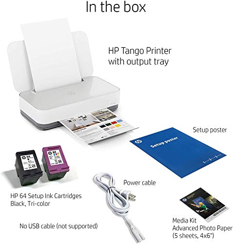 HP Tango Smart Wireless Printer – Mobile Remote Print, Scan, Copy, HP Instant Ink, Works with Alexa(2RY54A)