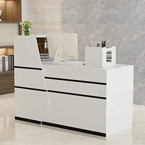 Overstock L-Shape Laminate Reception Desk