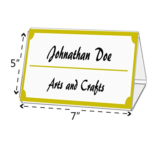 Marketing Holders 3 Sided Table Tent Ad Frame Literature Menu Display Stand 5"w x 7"h Pack of 40