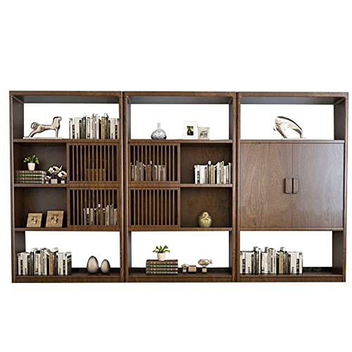 HARAY New Chinese Style Bookshelf Combination Locker Office Study Bookcase Shelf (Color: B)