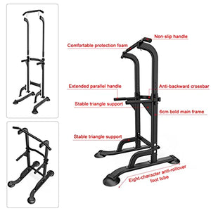 Power Tower Workout Dip Station Pull Up Bar Dip Stands Adjustable Height for Home Gym Strength Training Fitness Equipment