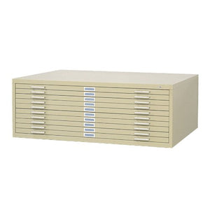 Safco Flat File Cabinet for 42" x 30" Documents, 10-Drawer, Tropic Sand