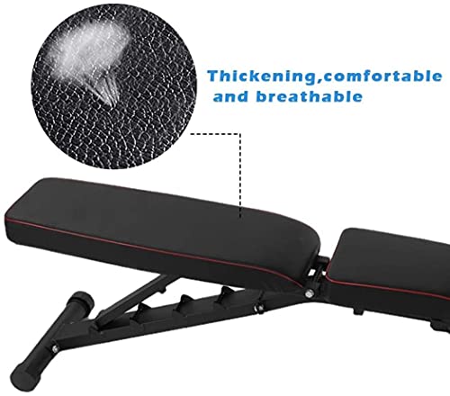 QPBP Professional Dumbbell Bench Foldable Weight Bench,Height-Adjustable Multifunctional Exercise Abdominal Extension Stool,Home/Gym Workout Bench Press Fitness Core Strength Training Equipment