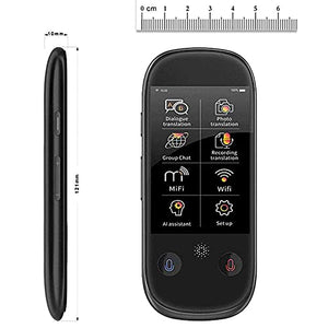 UsmAsk Smart Instant Language Translator Device, Portable 2-Way Translations, 75 Languages, 3.0Inch Touch Screen, Black