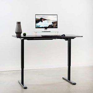 VIVO Black Electric Stand Up Desk Frame Workstation, Single Motor Ergonomic Standing Height Adjustable Base with Control Panel, DESK-V101EB