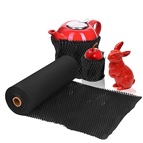APQ Honeycomb Wrapping Paper 15 inch x 164 foot. Pack of 8 Rolls Biodegradable Packaging Black Paper 15” x 164’ Perforated Rolls Eco-Friendly Packaging Paper. Honeycomb Сardboard for Transportation.