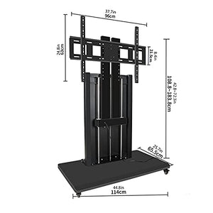 RHSH Smart Electric TV Stand Height Adjustable Mobile Cart for 40"-90" Flat TVs Up to 165 Lbs