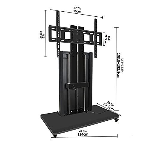RHSH Smart Electric TV Stand Height Adjustable Mobile Cart for 40"-90" Flat TVs Up to 165 Lbs