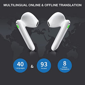 Timekettle Translator Device - Bidirection Simultaneous Translation, 40 Languages, 93 Accents, Offline Earbuds - iOS & Android