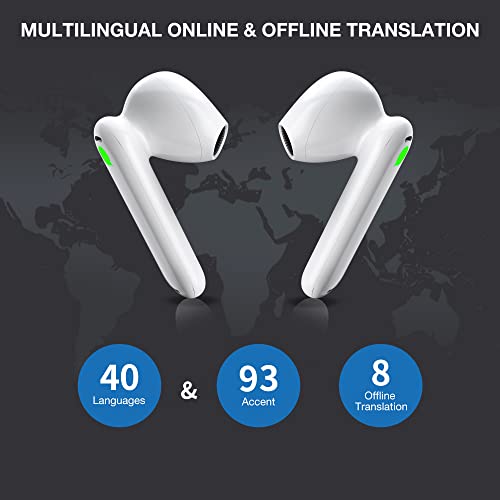 Timekettle Translator Device - Bidirection Simultaneous Translation, 40 Languages, 93 Accents, Offline Earbuds - iOS & Android