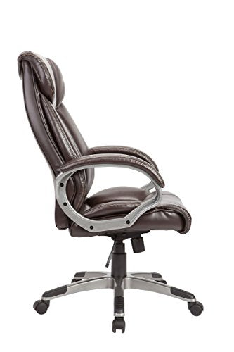 Christies Home Living Leather Comfortable Adjustable Chairs, Brown