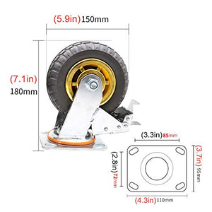 PodSi Furniture Swivel Castor Heavy Duty 360° Swivel Transport Trolley Caster