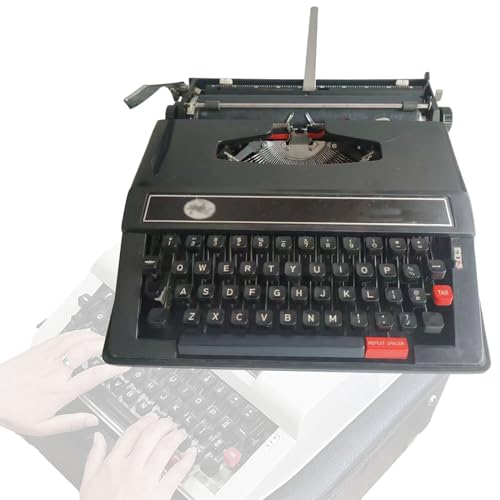 Quepiem Retro Manual Typewriter with Case - Black