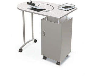Balt Stand Up Mobile Teacher Workstation Desk, Grey Nebula Top, 40" H x 47.6" W x 30" D (91170)