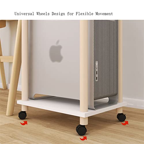 TOMYEUS CPU Stand 3-Layer Floor-to-Ceiling Printer Stand with Wheels
