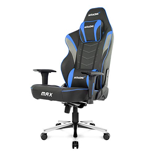 AKRacing Masters Series Max Gaming Chair with Wide Flat Seat, 400 Lbs Weight Limit, Rocker and Seat Height Adjustment Mechanisms with 5/10 Warranty