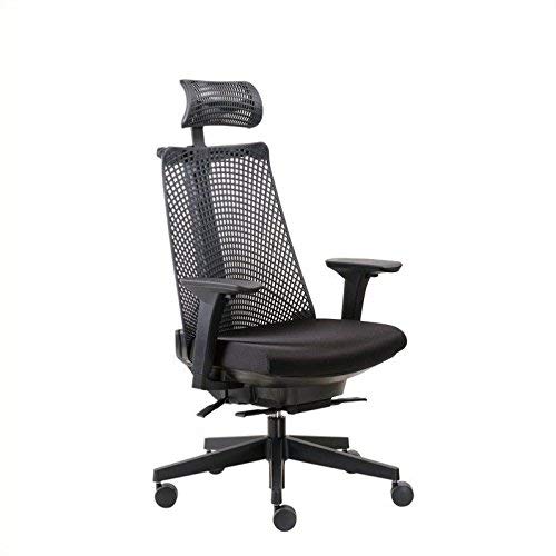 Boss Office Products B6550-BK-HR Contemorary Executive Chair with Headrest in Black
